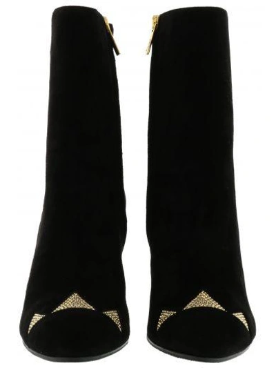 Shop René Caovilla Ankle Boots In Black Suede/c.met.sunshine Str