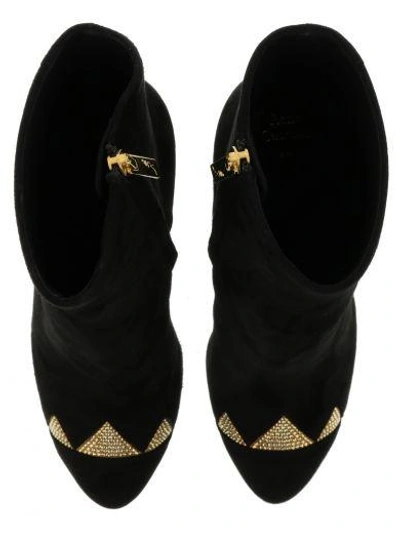 Shop René Caovilla Ankle Boots In Black Suede/c.met.sunshine Str