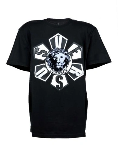 Shop Versus Lion Print T-shirt In B- Black