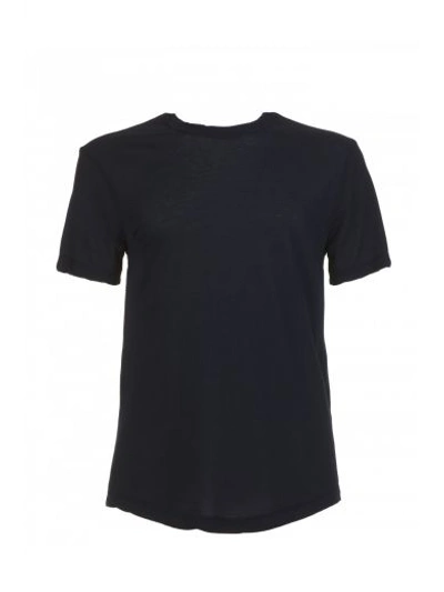 James Perse Cotton T-shirt In Dark Blue