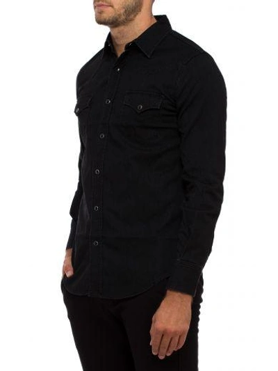 Shop Saint Laurent Western Shirt In Black