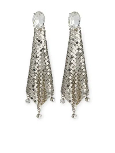 Rabanne Mini Mesh Pixel Rhinestone Earrings Accessories