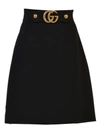 GUCCI Gucci Wool And Silk Skirt With Gg Detail,430572ZHM261000