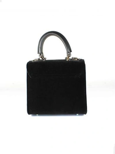 Shop Les Petits Joueurs Black Micro Alex Fring Handbag In Black Multi