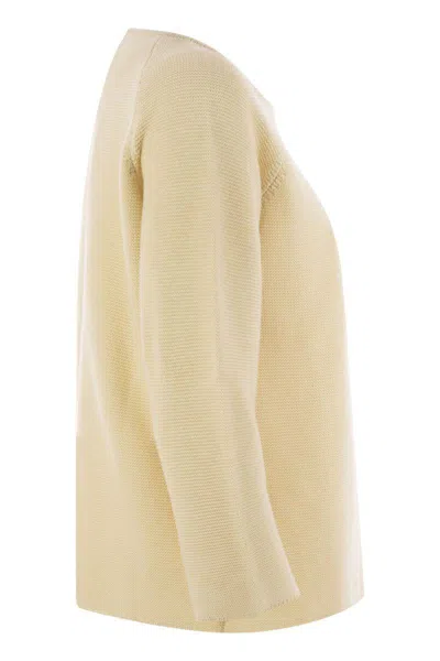 Weekend Max Mara Addotto - Cotton Yarn Sweater In Neutral