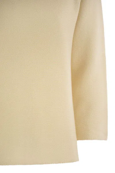 Weekend Max Mara Addotto - Cotton Yarn Sweater In Neutral