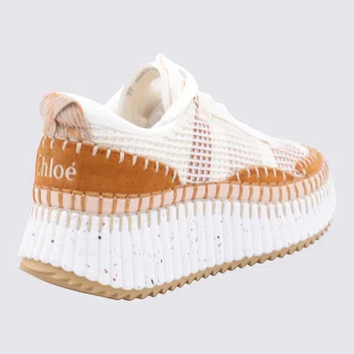 Chloé Natural Nama Trainer In Recycled Nylon Women In White