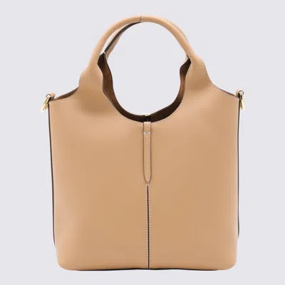 Tod's Cream Leather Top Handle Bag