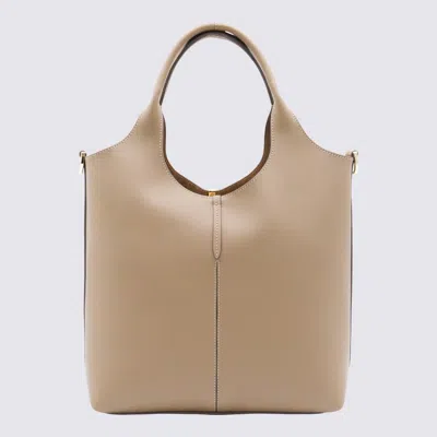 Tod's Light Beige Leather Top Handle Bag
