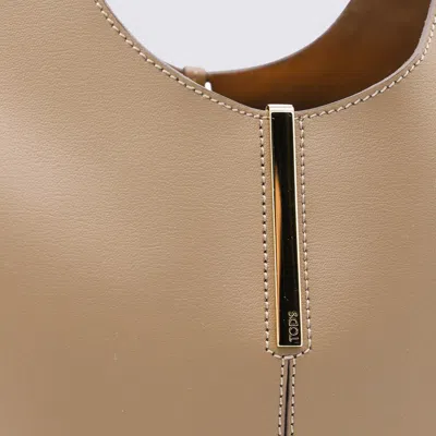 Tod's Light Beige Leather Top Handle Bag