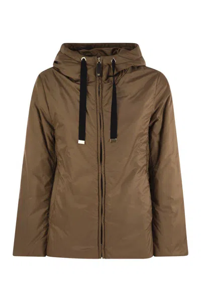 Max Mara The Cube Greenh - Drip-proof Canvas Travel Jacket In Brown