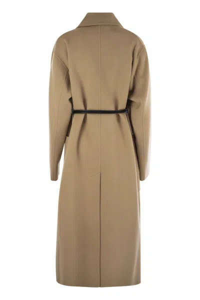 Sportmax Abate Double Dressing Gown Coat In Brown