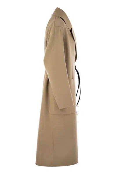 Sportmax Abate Double Dressing Gown Coat In Brown