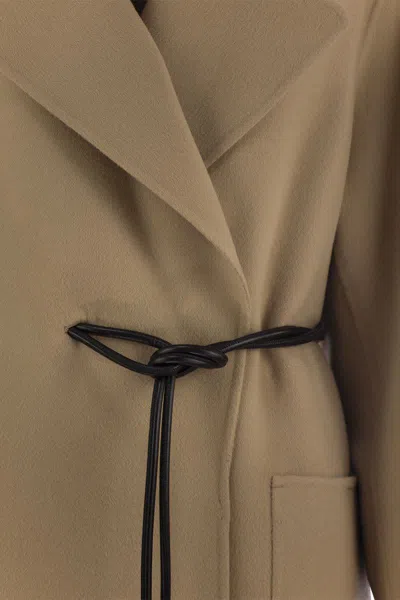 Sportmax Abate Double Dressing Gown Coat In Brown