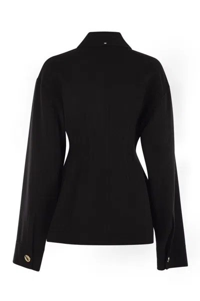 Sportmax Egeo Buttoned Wool Blazer In Blue