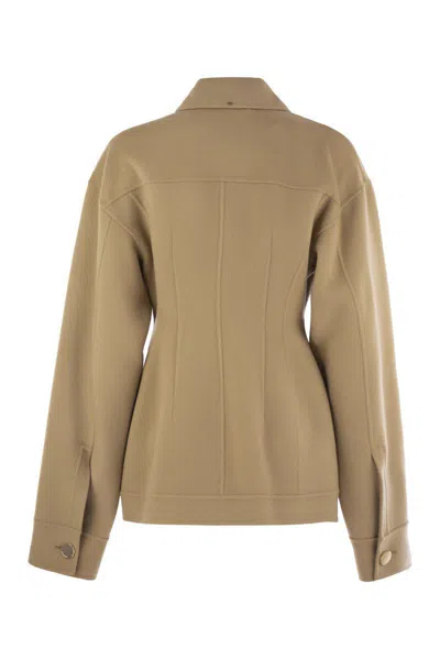 Sportmax Egeo - Tight-fitting Wool Caban In Brown