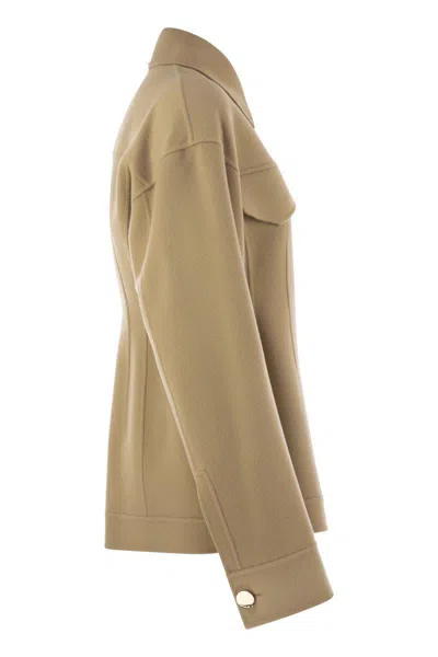 Sportmax Egeo - Tight-fitting Wool Caban In Brown