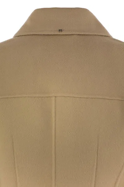Sportmax Egeo - Tight-fitting Wool Caban In Brown