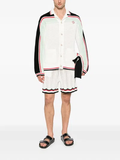 Casablanca Men's Faux Crochet Shirt In Multi