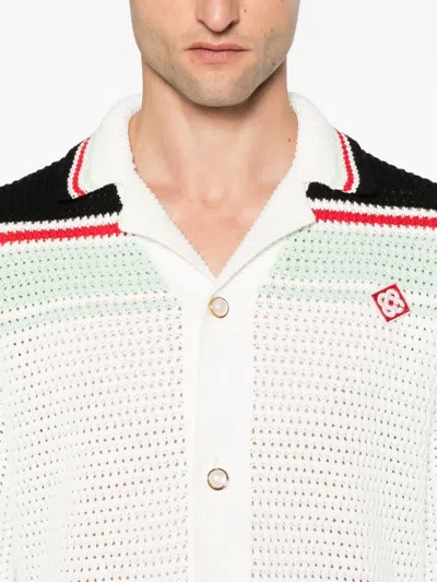 Casablanca Men's Faux Crochet Shirt In Multi