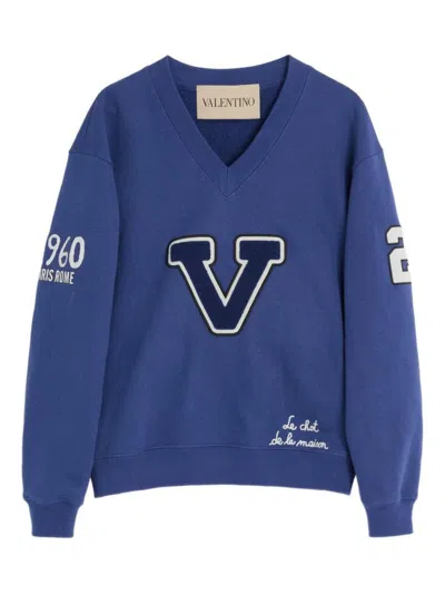 Valentino Garavani Sweaters In Blue