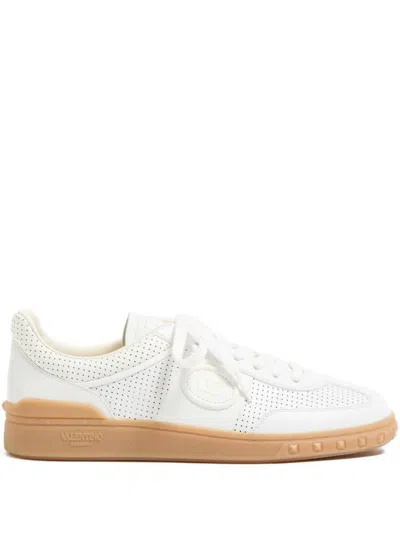 Valentino Garavani Upvillage Low-top Perforated Nappa Leather Sneaker In White