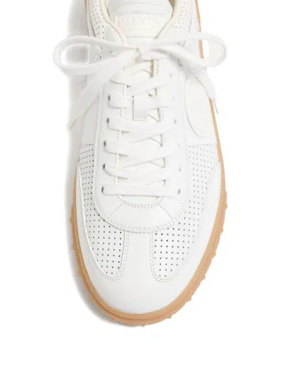 Valentino Garavani Upvillage Low-top Perforated Nappa Leather Sneaker In White