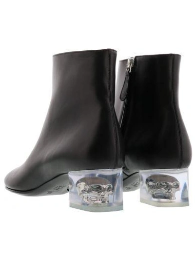 Shop Alexander Mcqueen Skull Ankle Boots In Black