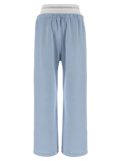 Alexander Wang T T By Alexander Wang 'wide Leg W/ Logo Elastic Exposed Brief' Joggers