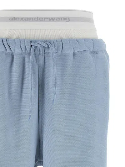 Alexander Wang T T By Alexander Wang 'wide Leg W/ Logo Elastic Exposed Brief' Joggers