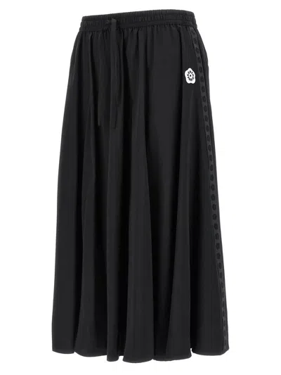 Kenzo Boke 2.0 Midi Skirt In Black