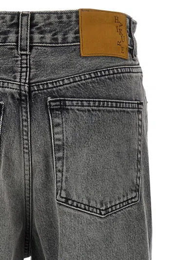 Haikure 'korea' Grey Jeans With Faded Effect And Logo Patch On The Back