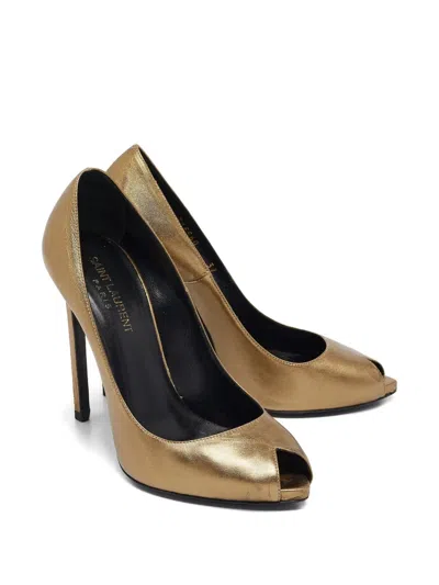 Pre-owned Saint Laurent 2023 120mm Metallic Pumps