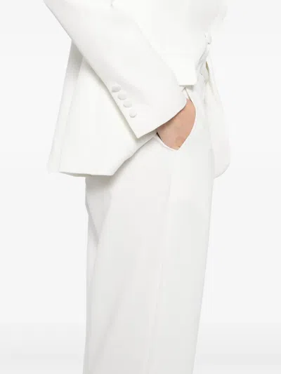 Saiid Kobeisy Wide-leg Tailored Pants With Practical Pockets In White