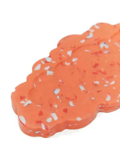 Space Available Speckled-pattern Desk Tray In Orange