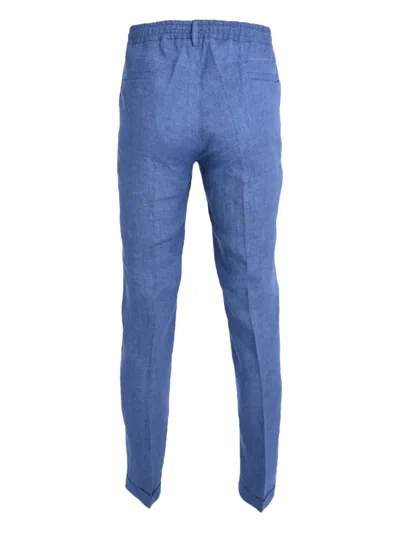 Luciano Barbera Pleated Drawstring Trousers In Blue