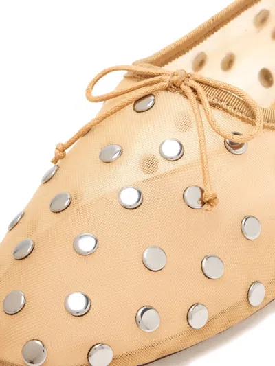 Loeffler Randall Landon Studded-details Ballerina Flats In Neutral