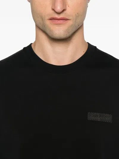 Givenchy Black Cotton T-shirt With Logo In Black