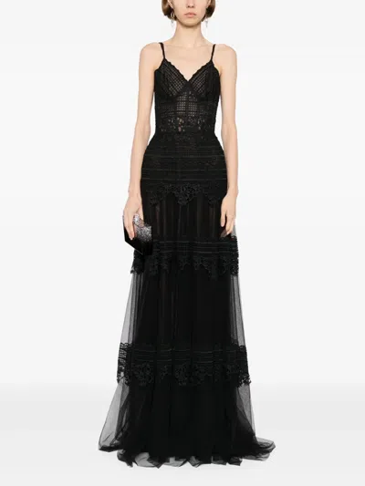 Saiid Kobeisy Lace Sleeveless Dress In Black