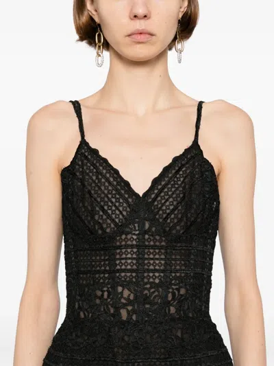 Saiid Kobeisy Lace Sleeveless Dress In Black