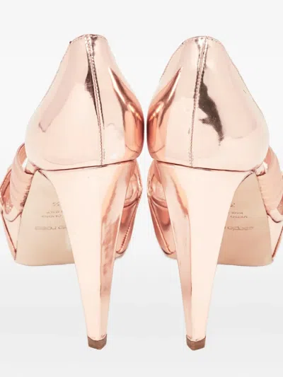 Pre-owned Sergio Rossi Vintage  100mm Platform Cross-strap Pumps