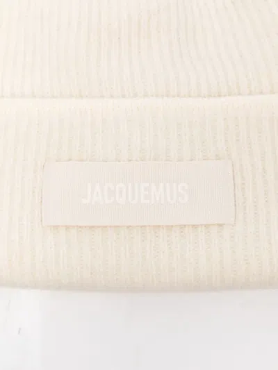 Jacquemus The Gros Grain Beanie Hat In White
