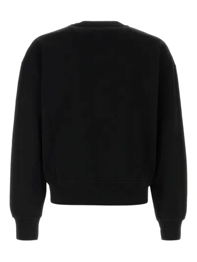 Alexander Mcqueen Cotton Sweatshirt With Ribbed Cuffs And Hem In Black