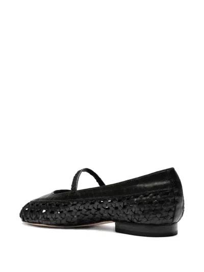 Sarah Chofakian Pritzker Woven Ballet Flats In Black