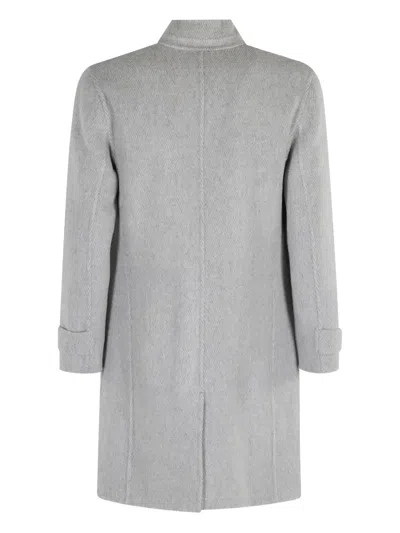 Eleventy Light Grey Mp Reversible Coat