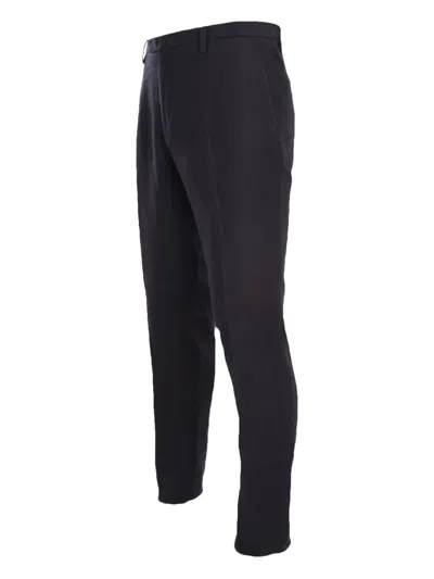 Boglioli Linen Trousers In Black