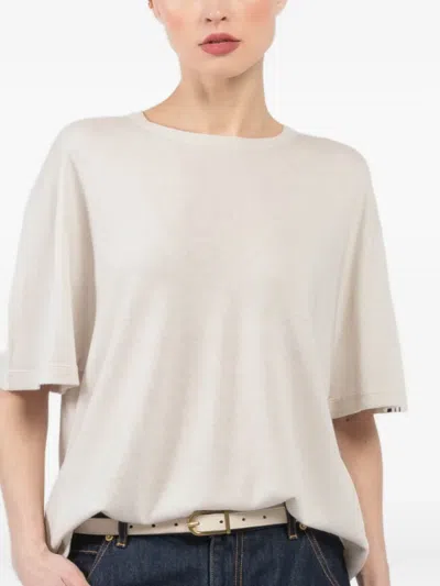 Extreme Cashmere Logo-tag T-shirt In Neutral