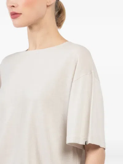 Extreme Cashmere Logo-tag T-shirt In Neutral