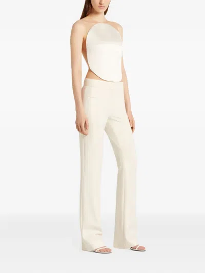 Courrèges Sheer-panel Bodysuit In Neutral