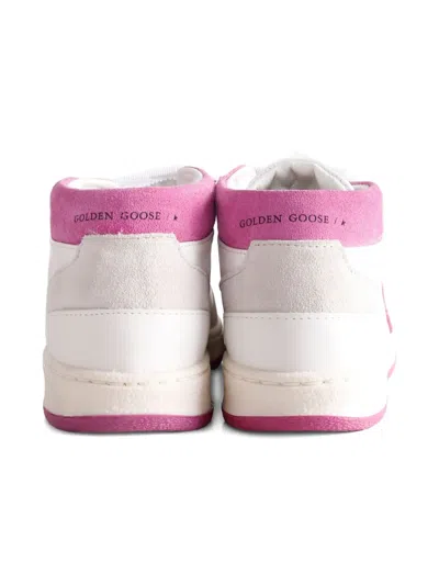 Golden Goose June Suede And Leather High-top Sneakers In Red